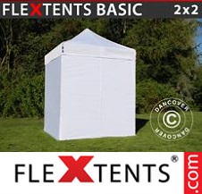 Namiot Ekspresowy FleXtents Basic 2x2m Bianco, inclusi 4 fianchi