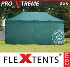 Namiot Ekspresowy FleXtents Pro Xtreme 3x6m Zielony, mq 6 ściany boczne