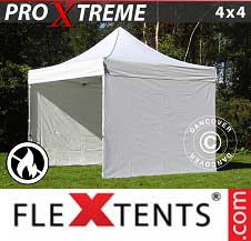 Namiot Ekspresowy FleXtents Pro Xtreme 4x4m Biały, Ogniotrwale, mq 4 ściany