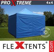 Namiot Ekspresowy FleXtents Pro Xtreme 4x4m Niebieski, mq 4 ściany boczne