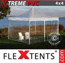 Namiot Ekspresowy FleXtents Pro Xtreme 4x4m Przezroczysty, mq 4 ściany boczne