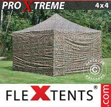 Namiot Ekspresowy FleXtents Pro Xtreme 4x4m Kamuflaż/Wojskowy, mq 4 ściany