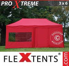 Namiot Ekspresowy FleXtents Pro Xtreme 3x6m Czerwony, mq 6 ściany boczne