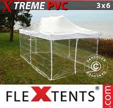 Namiot Ekspresowy FleXtents Pro Xtreme 3x6m Przezroczysty, mq 6 ściany boczne
