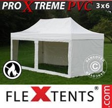 Namiot Ekspresowy FleXtents Pro Xtreme 3x6m Biały, 6 ściany boczne