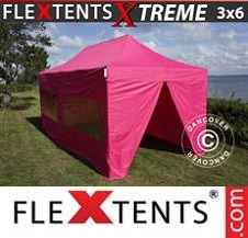 Namiot Ekspresowy FleXtents Pro Xtreme 3x6m Różowy, mq 6 ściany boczne