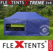 Namiot Ekspresowy FleXtents Pro Xtreme 3x6m Ciemny niebieski, mq 6 ściany