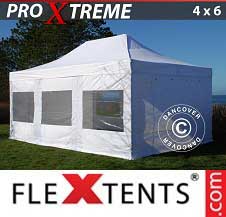 Namiot Ekspresowy FleXtents Pro Xtreme 4x6m Biały, mq 8 ściany boczne