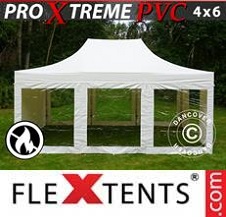 Namiot Ekspresowy FleXtents Pro Xtreme 4x6m Biały, 8 ściany boczne