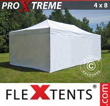 Namiot Ekspresowy FleXtents Pro Xtreme 4x8m Biały, mq 6 ściany boczne