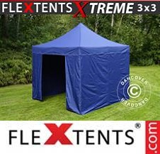 Namiot Ekspresowy FleXtents Pro Xtreme 3x3m Ciemny niebieski, mq 4 ściany