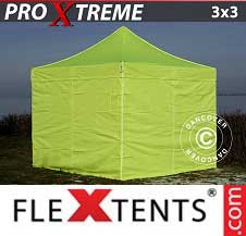 Namiot Ekspresowy FleXtents Pro Xtreme 3x3m Jaskrawożółty/zielony, mq 4