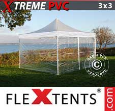 Namiot Ekspresowy FleXtents Pro Xtreme 3x3m Przezroczysty, mq 4 ściany boczne