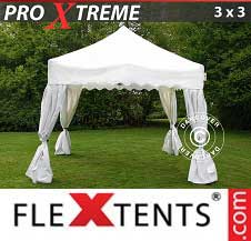 Namiot Ekspresowy FleXtents Pro Xtreme 3x3m Biały, mq 4 ozdobnymi